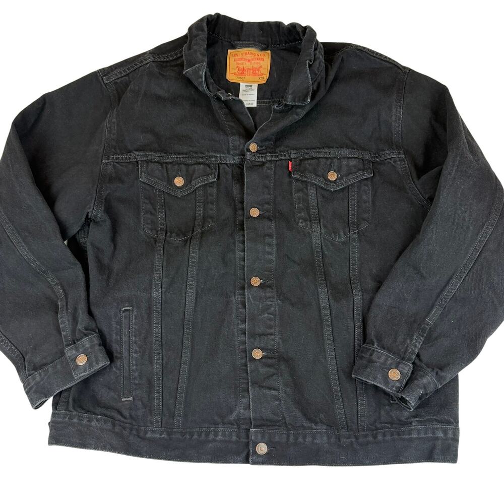 Vintage Levi's Black Trucker Jacket - Size XXL